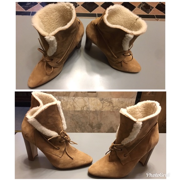 💯Authentic Mono Blahnik Ostrava Shearling Booties - Picture 2 of 6